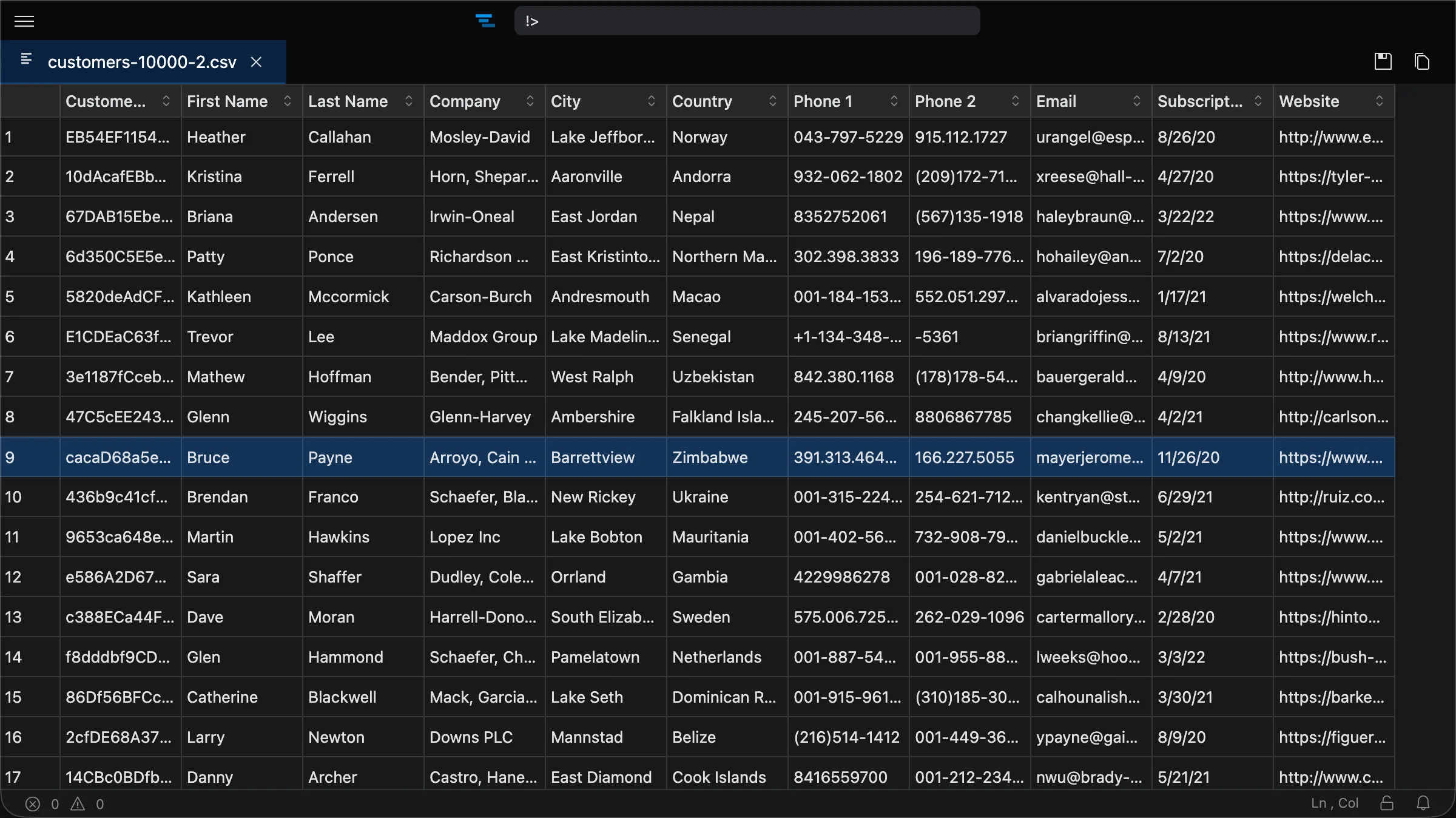 CSV Viewer