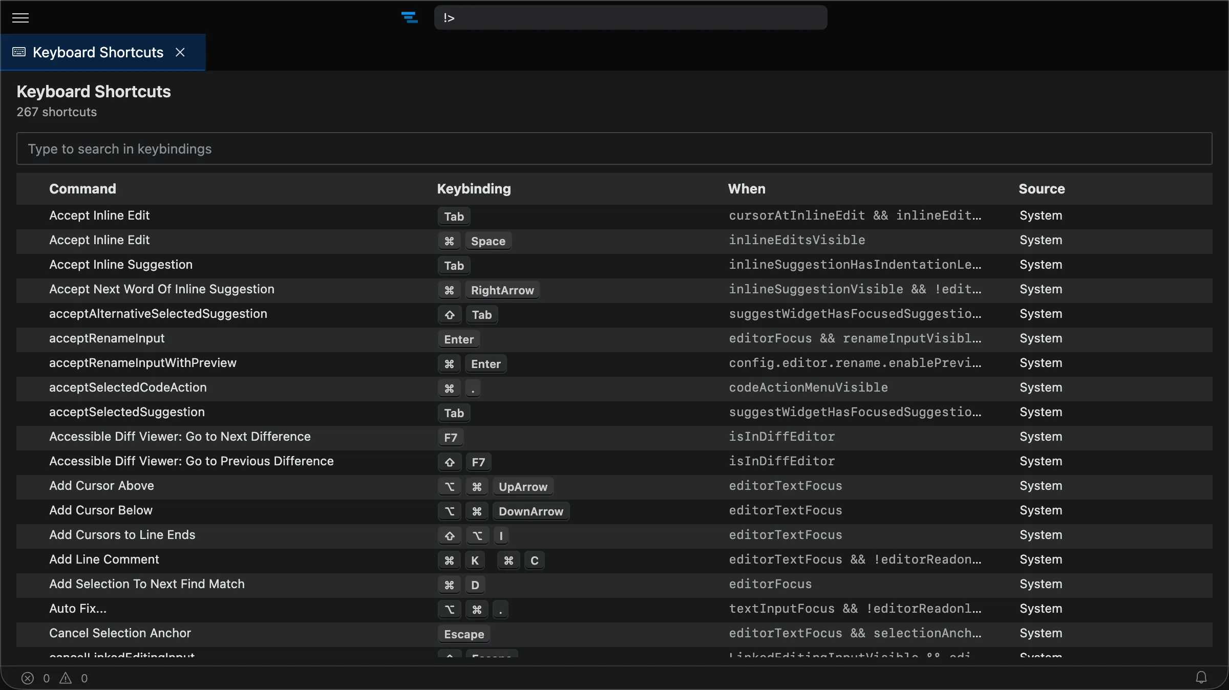 Keyboard Shortcut Viewer