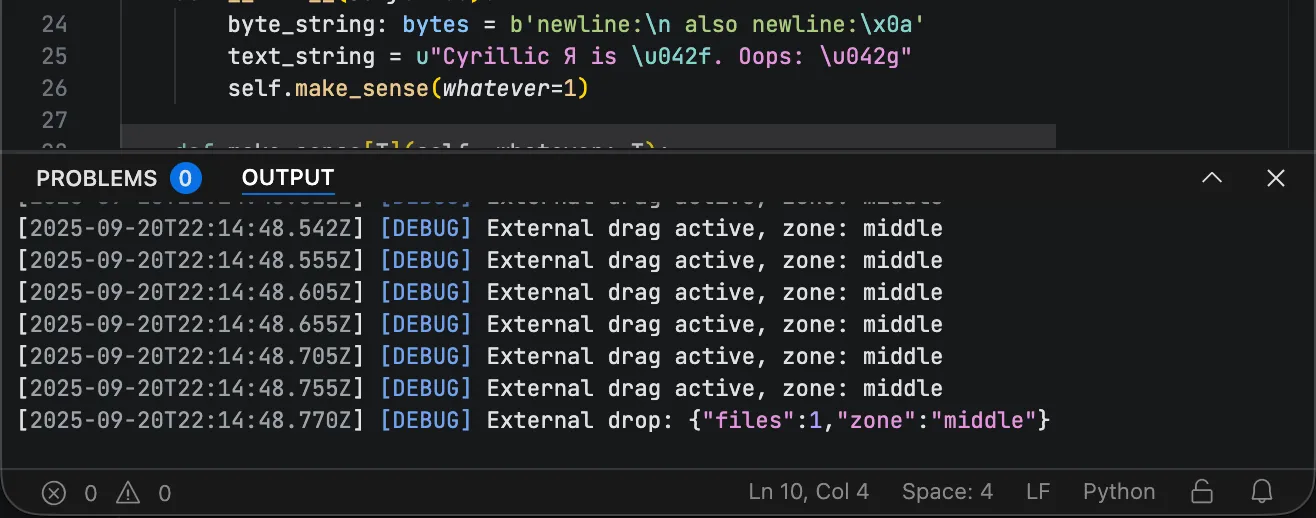 Output Pane