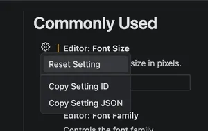Reset setting