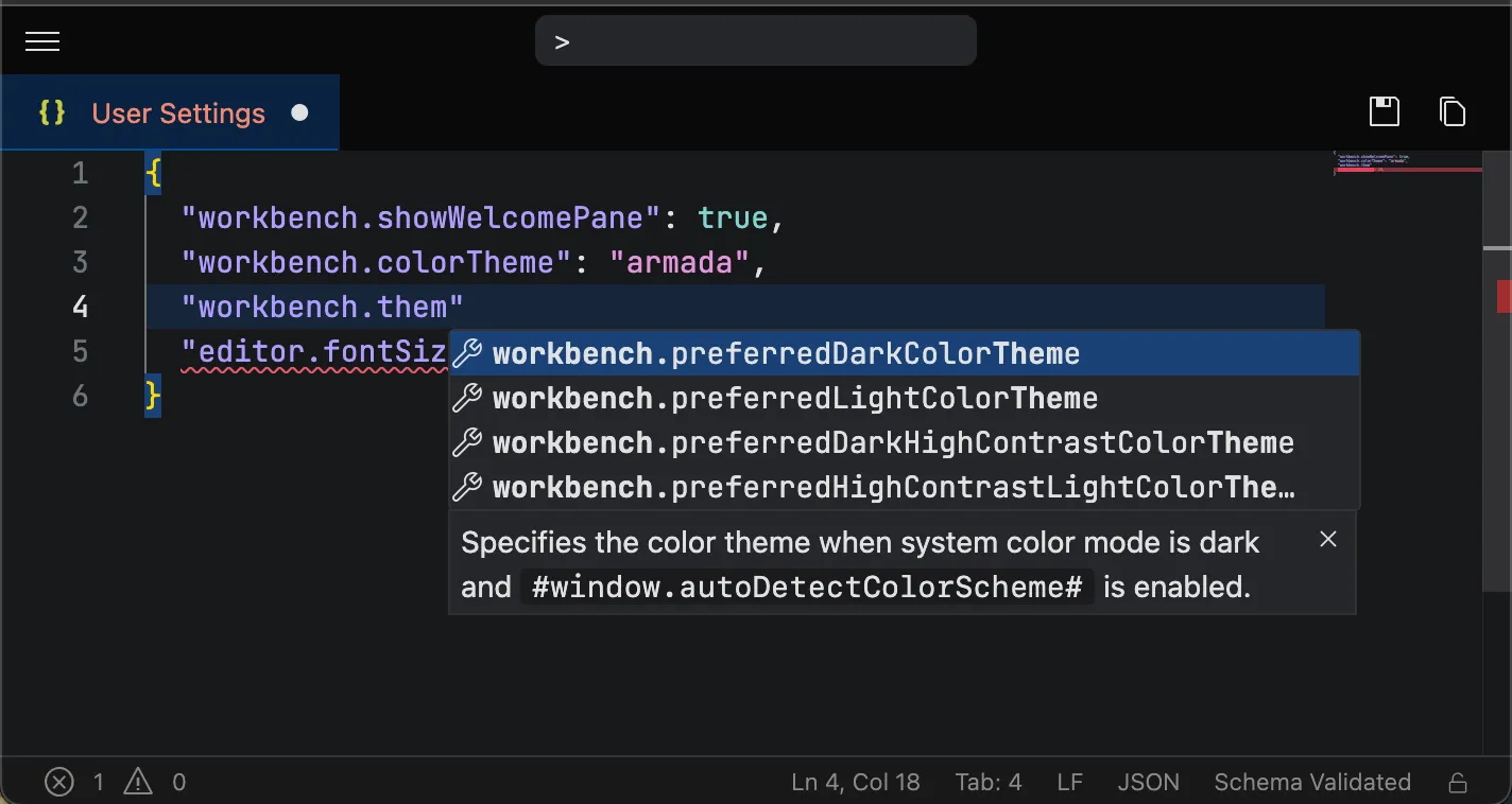 Settings JSON