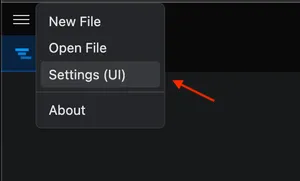 Hamburger menu