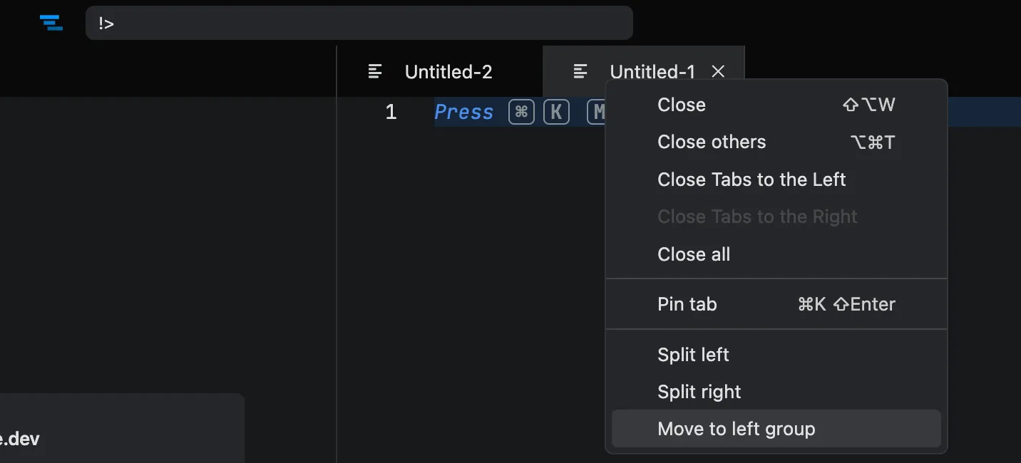 Tab Context Menu